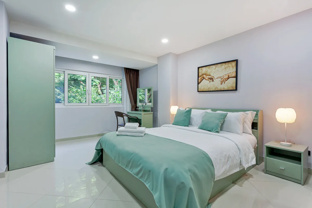 Forest view apartment interior
