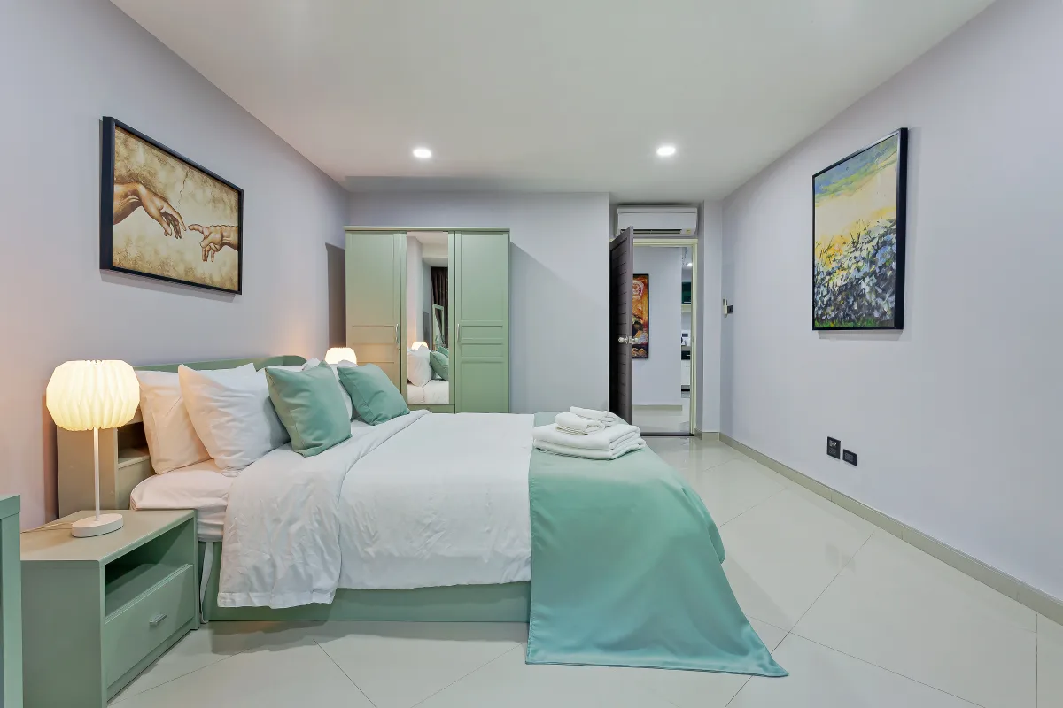 Forest view apartment interior