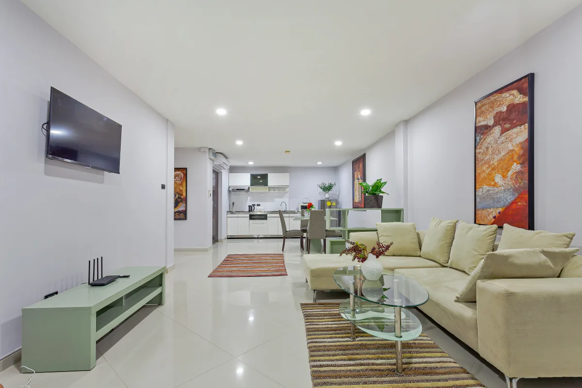 Forest view apartment interior