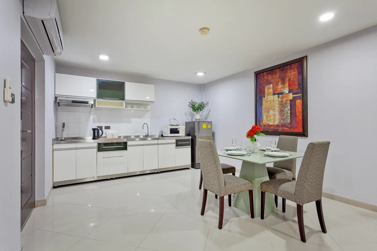 Forest view apartment interior