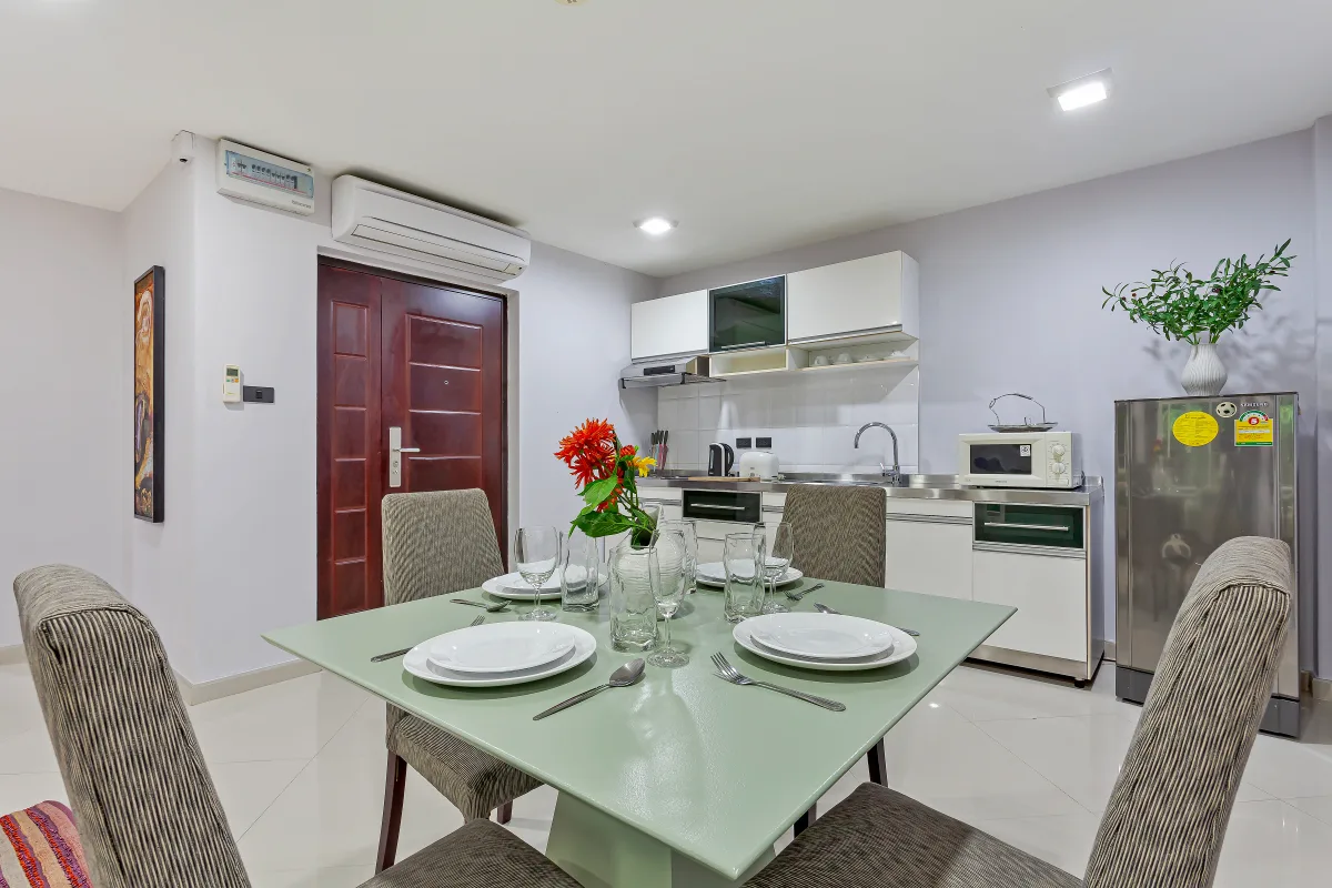 Forest view apartment interior